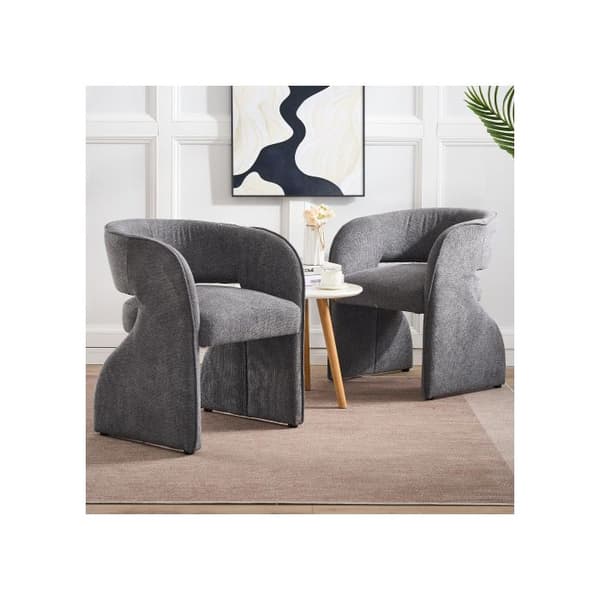 Paket med 2 nya fåtöljer enkel stol, fåtölj för soffa, 59x61x75 cm