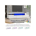 Miniatyrbild 3 av 6: Elegant och blänkande TV-möbel 160x39x42 cm - Vit med LED-belysning 16 färger - Passar för TV 70'