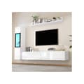 Miniatyrbild 2 av 6: TV-väggset 3-delars frontväggset vit 1 x TV-skåp, 1 x vardagsrumsdisplay, 1 x vägghylla