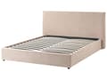 Miniatyrbilde 5 av 11: Seng med Oppbevaring Taupe Boucle Møbeltrekk Klassisk Sengegavl 160 x 200 cm
