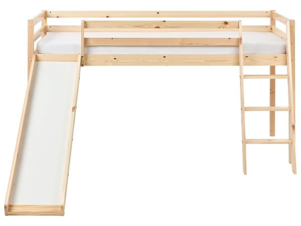 Barneseng Lysebrunt Furutre Enkeltseng 90 x 200 cm med Lamellramme og Skyvbar Seng for Småbarn