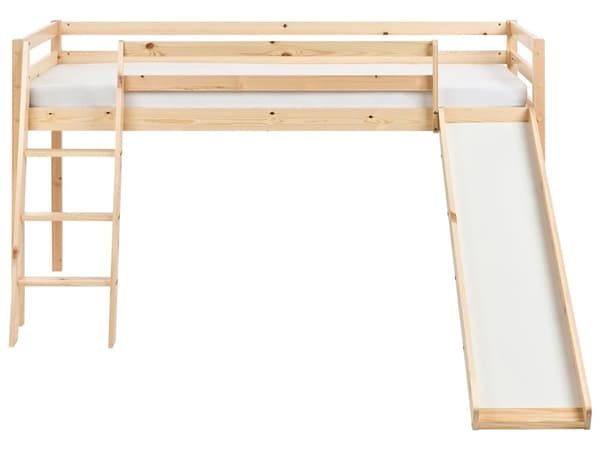 Barneseng Lysebrunt Furutre Enkeltseng 90 x 200 cm med Lamellramme og Skyvbar Seng for Småbarn