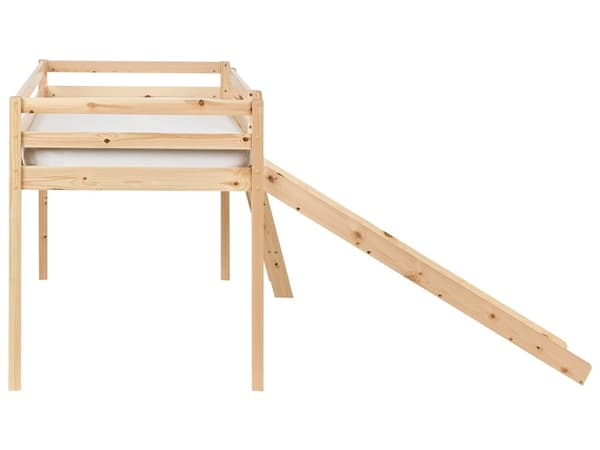 Barneseng Lysebrunt Furutre Enkeltseng 90 x 200 cm med Lamellramme og Skyvbar Seng for Småbarn