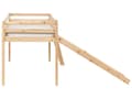 Miniatyrbilde 7 av 11: Barneseng Lysebrunt Furutre Enkeltseng 90 x 200 cm med Lamellramme og Skyvbar Seng for Småbarn