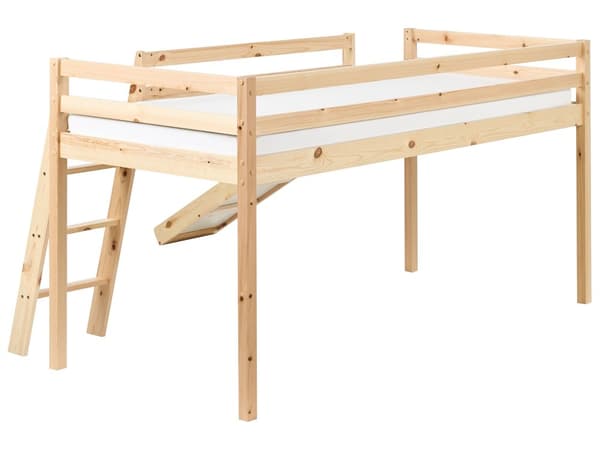 Barneseng Lysebrunt Furutre Enkeltseng 90 x 200 cm med Lamellramme og Skyvbar Seng for Småbarn