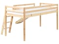 Miniatyrbilde 8 av 11: Barneseng Lysebrunt Furutre Enkeltseng 90 x 200 cm med Lamellramme og Skyvbar Seng for Småbarn