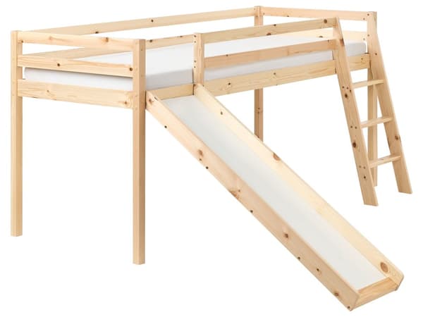 Barneseng Lysebrunt Furutre Enkeltseng 90 x 200 cm med Lamellramme og Skyvbar Seng for Småbarn