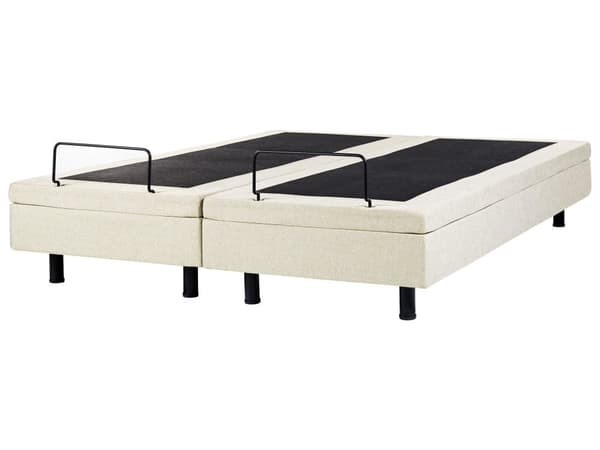 Elektrisk Seng Beige Polyester 180 x 200 cm Fjernkontroll Justerbar uten Sengegavl