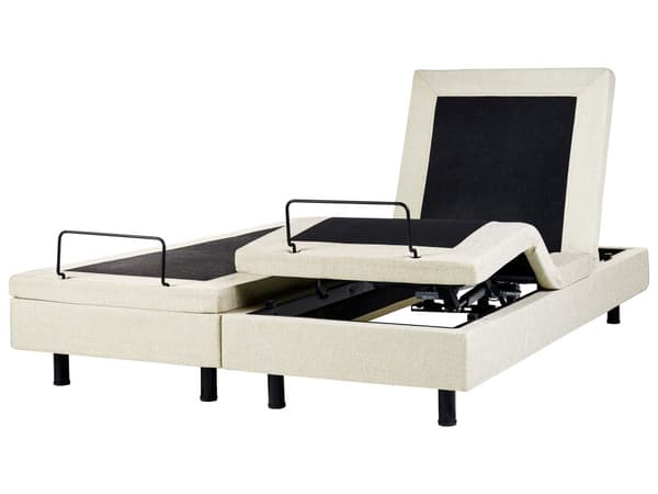 Elektrisk Seng Beige Polyester 180 x 200 cm Fjernkontroll Justerbar uten Sengegavl
