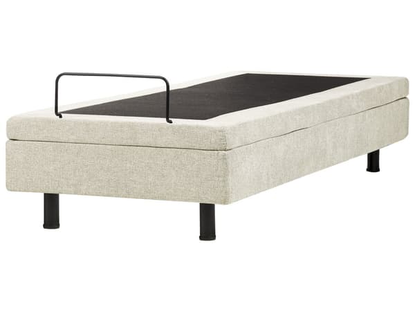 Elektrisk Seng Beige Polyester 80 x 200 cm Fjernkontroll Justerbar uten Sengegavl