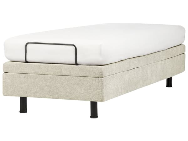 Elektrisk Seng Beige Polyester 80 x 200 cm Fjernkontroll Justerbar uten Sengegavl