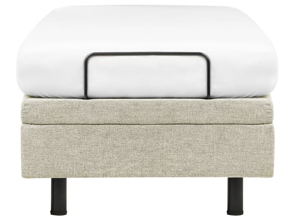 Elektrisk Seng Beige Polyester 80 x 200 cm Fjernkontroll Justerbar uten Sengegavl