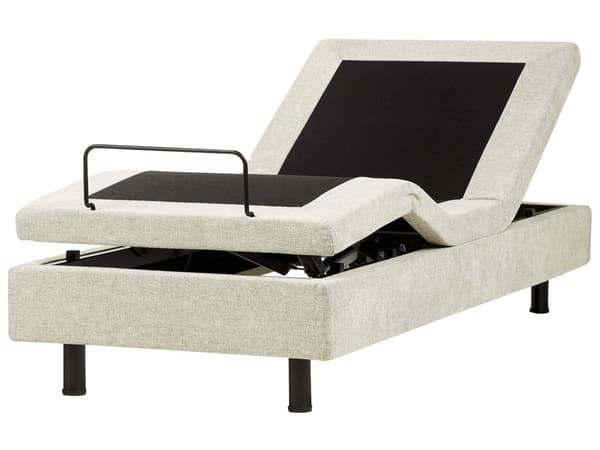 Elektrisk Seng Beige Polyester 80 x 200 cm Fjernkontroll Justerbar uten Sengegavl