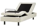 Miniatyrbilde 1 av 11: Elektrisk Seng Beige Polyester 80 x 200 cm Fjernkontroll Justerbar uten Sengegavl