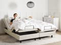 Miniatyrbilde 4 av 11: Elektrisk Seng Beige Polyester 160 x 200 cm Fjernkontroll Justerbar uten Sengegavl