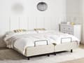 Miniatyrbilde 2 av 11: Elektrisk Seng Beige Polyester 160 x 200 cm Fjernkontroll Justerbar uten Sengegavl