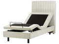 Miniatyrbilde 1 av 11: Elektrisk Seng Beige 90 x 200 cm Fjernkontroll Justerbar Polstring i Stoff