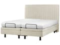 Miniatyrbilde 7 av 11: Elektrisk Seng Beige 160 x 200 cm Fjernkontroll Justerbar Polstring av Stoff