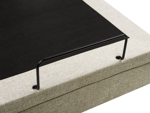 Elektrisk Seng Beige 160 x 200 cm Fjernkontroll Justerbar Polstring av Stoff