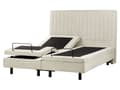 Miniatyrbilde 1 av 11: Elektrisk Seng Beige 160 x 200 cm Fjernkontroll Justerbar Polstring av Stoff