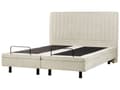 Miniatyrbilde 5 av 11: Elektrisk Seng Beige 180 x 200 cm Fjernkontroll Justerbar Polstring av Stoff