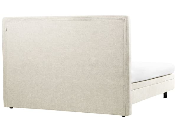 Elektrisk Seng Beige 180 x 200 cm Fjernkontroll Justerbar Polstring av Stoff