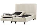 Miniatyrbilde 1 av 11: Elektrisk Seng Beige 180 x 200 cm Fjernkontroll Justerbar Polstring av Stoff