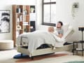 Miniatyrbilde 4 av 11: Elektrisk Seng Beige Polyester 90 x 200 cm Fjernkontroll Justerbar uten Sengegavl