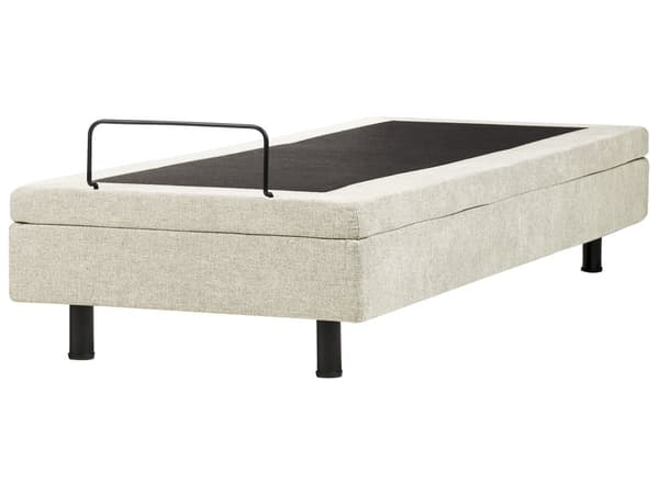 Elektrisk Seng Beige Polyester 90 x 200 cm Fjernkontroll Justerbar uten Sengegavl