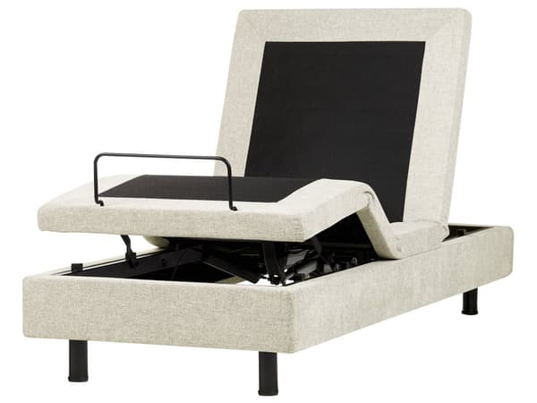 Elektrisk Seng Beige Polyester 90 x 200 cm Fjernkontroll Justerbar uten Sengegavl