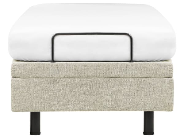 Elektrisk Seng Beige Polyester 90 x 200 cm Fjernkontroll Justerbar uten Sengegavl