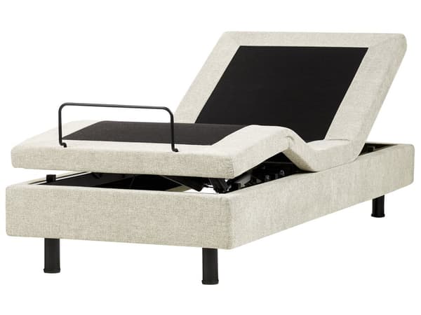 Elektrisk Seng Beige Polyester 90 x 200 cm Fjernkontroll Justerbar uten Sengegavl