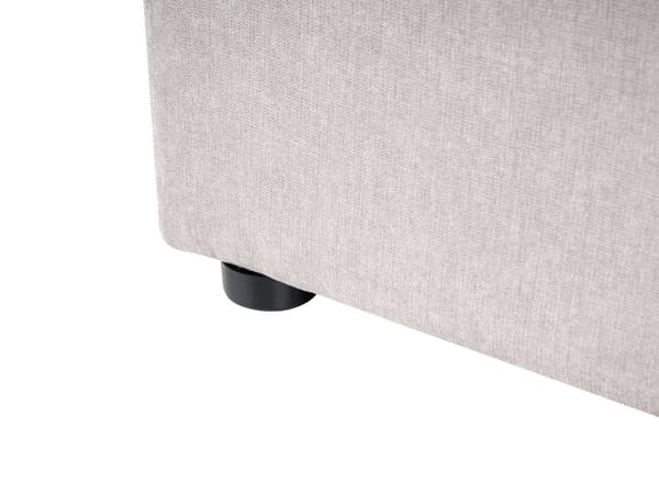 Dobbeltseng Taupe Stoff 160 x 200 cm Polstret Ramme Nakkestøtte med Oppbevaring