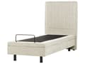 Miniatyrbilde 5 av 11: Elektrisk Seng Beige 80 x 200 cm Fjernkontroll Justerbar Polstring i Stoff