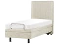 Miniatyrbilde 7 av 11: Elektrisk Seng Beige 80 x 200 cm Fjernkontroll Justerbar Polstring i Stoff