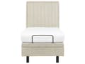 Miniatyrbilde 8 av 11: Elektrisk Seng Beige 80 x 200 cm Fjernkontroll Justerbar Polstring i Stoff