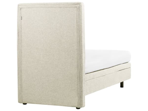 Elektrisk Seng Beige 80 x 200 cm Fjernkontroll Justerbar Polstring i Stoff