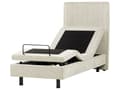 Miniatyrbilde 1 av 11: Elektrisk Seng Beige 80 x 200 cm Fjernkontroll Justerbar Polstring i Stoff