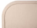 Miniatyrbilde 9 av 11: Dobbeltseng Beige Boucle 160 x 200 cm Polstret Ramme Nakkestøtte med Oppbevaring