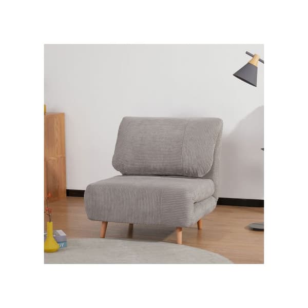 HOMCOM 2-i-1 bäddsoffa, sängsoffa, justerbar vikbar madrass, tillfällig säng, vikbar säng, ljusgrå