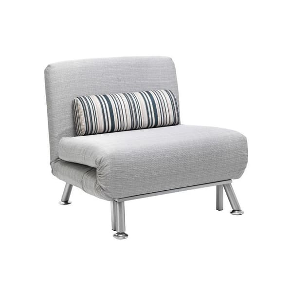 HOMCOM Fällbar säng, Sängsoffa och extra säng, Fällbar madrass, metall, grå, 75x70x75cm