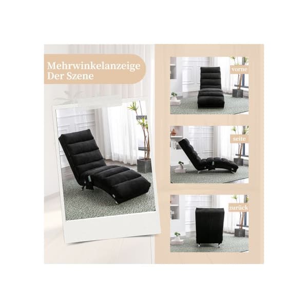 Sacklein Inomhus Massagestol med Fjärrkontroll, Ergonomisk Elektrisk Massagestol med 5 Läge (Svart)