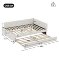 Miniatyrbillede 3 af 6: Hvid sovesofa 140*200cm, lamelseng, sengelampe, multifunktions Murphy seng, USB og Type-C, uden madras