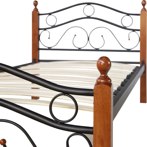 Metal Seng, 90x200 cm, Sort