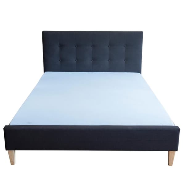 Polstret Sengeramme, 160x200 cm, Sort