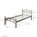 Miniatyrbillede 7 af 11: Metalseng, 90x200 cm, Sort