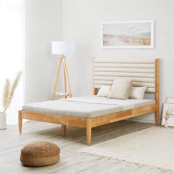 Kahden hengen sänky, 140x200 cm, Beige