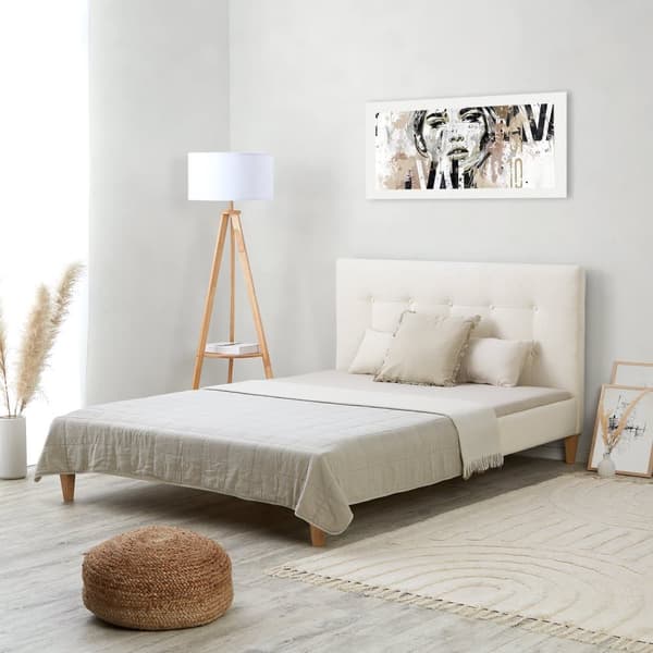 Kahden hengen sänky, 140x200 cm, Beige