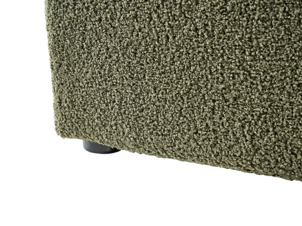 Sengeramme med Lameller Mørkegrønn Boucle Stoff Polstret Ottomansk Oppbevaring 180 x 200 cm Moderne Design Soverom
