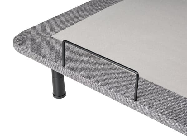 Justerbar Elektrisk Sengebunn Grått Jern Polyester 90 x 200 cm Fjernkontroll Inkludert 4 Ben Høyder